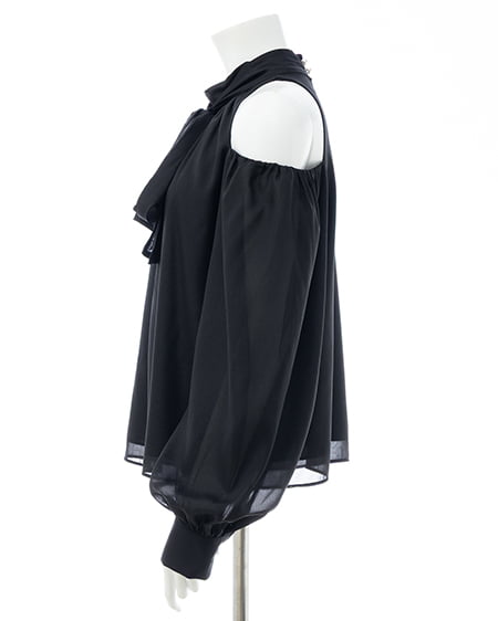 INGNI（イング） 肩開きブラウス ｸﾛ