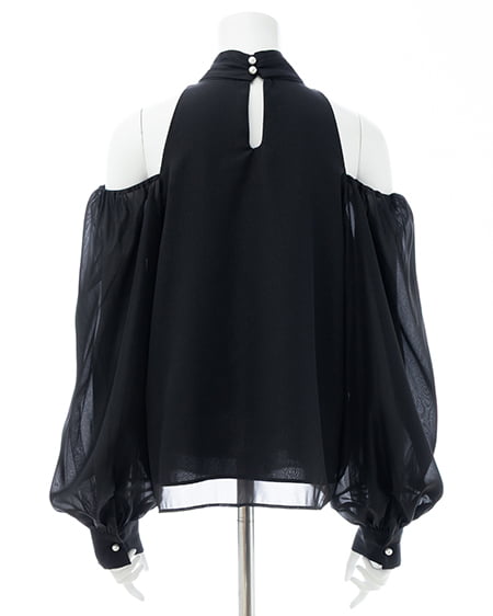 INGNI（イング） 肩開きブラウス ｸﾛ