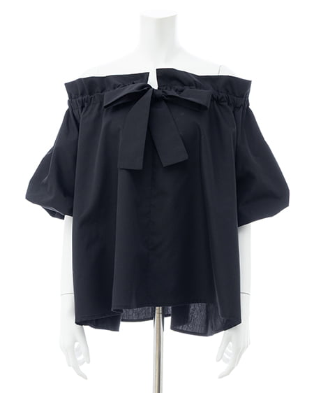 INGNI（イング） 2Wayギャザーオフショルブラウス ｸﾛ