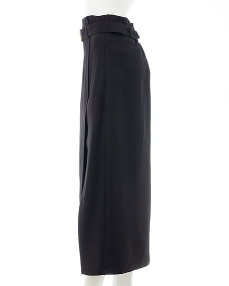 INGNI（イング） 変形バックルIラインスカート ｸﾛ