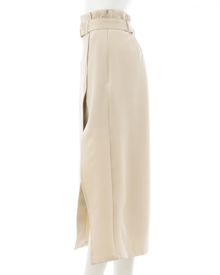 INGNI（イング） 変形バックルIラインスカート ﾍﾞｰｼﾞｭ