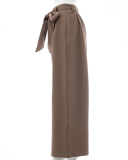 INGNI(イング) リボンワイドパンツ モカ