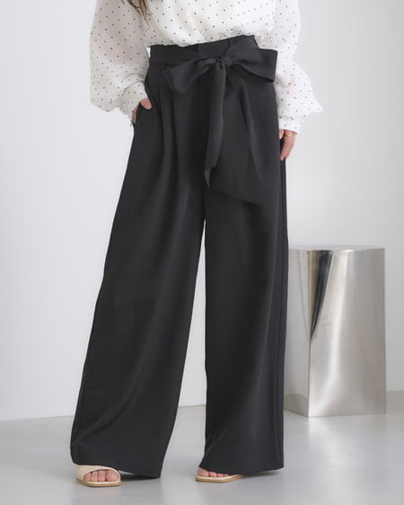 【INGNI SOELA】新作 リボンワイドパンツ