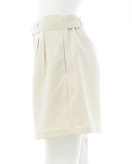 INGNI（イング） リネンライクベルト付ショートパンツ(セットアップ対応) ｱｲﾎﾞﾘｰ