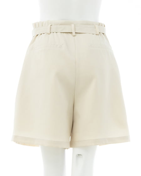 INGNI（イング） リネンライクベルト付ショートパンツ(セットアップ対応) ｱｲﾎﾞﾘｰ