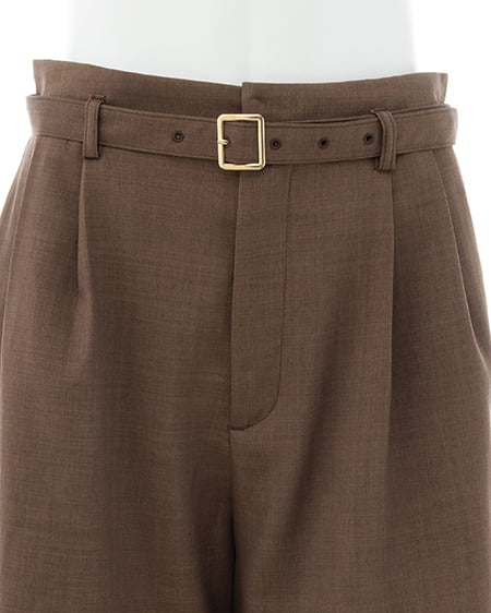 INGNI（イング） リネンライクベルト付ショートパンツ(セットアップ対応) ﾌﾞﾗｳﾝ