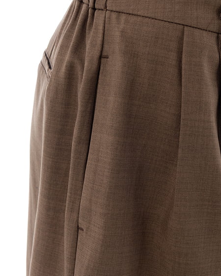 INGNI（イング） リネンライクベルト付ショートパンツ(セットアップ対応) ﾌﾞﾗｳﾝ