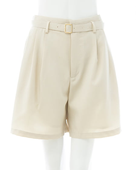 【INGNI SOELA】リネンライクベルト付ショートパンツ(セットアップ対応)