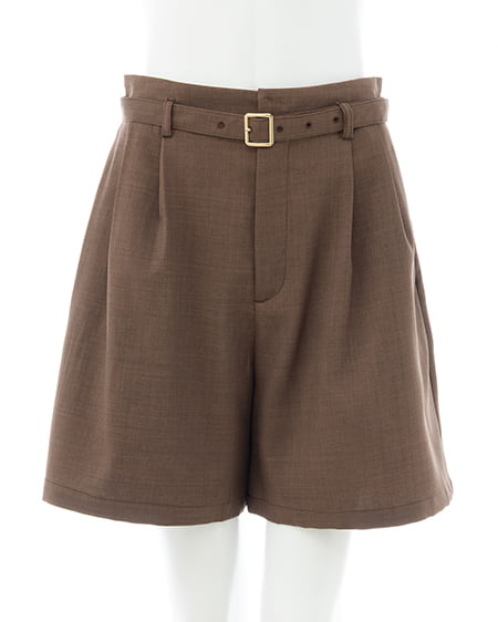 【INGNI SOELA】リネンライクベルト付ショートパンツ(セットアップ対応)