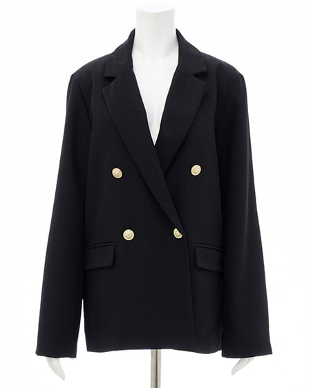 INGNI（イング） 金ボタンテーラードジャケット ｸﾛ