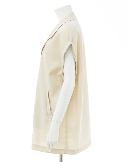 INGNI（イング） リネンライク半袖ジャケット(セットアップ対応) ｱｲﾎﾞﾘｰ