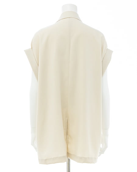 INGNI（イング） リネンライク半袖ジャケット(セットアップ対応) ｱｲﾎﾞﾘｰ