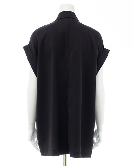 INGNI（イング） リネンライク半袖ジャケット(セットアップ対応) ｸﾛ