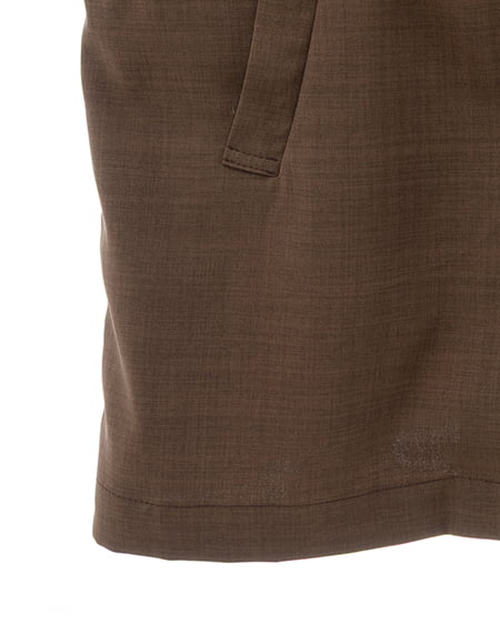 INGNI（イング） リネンライク半袖ジャケット(セットアップ対応) ﾌﾞﾗｳﾝ