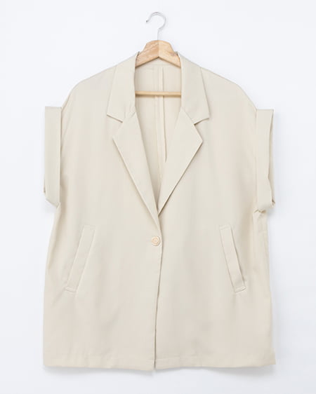 【INGNI SOELA】リネンライク半袖ジャケット(セットアップ対応)
