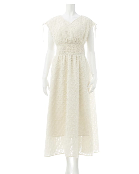 INGNI（イング） ジャガードフリンジワンピース ｱｲﾎﾞﾘｰ