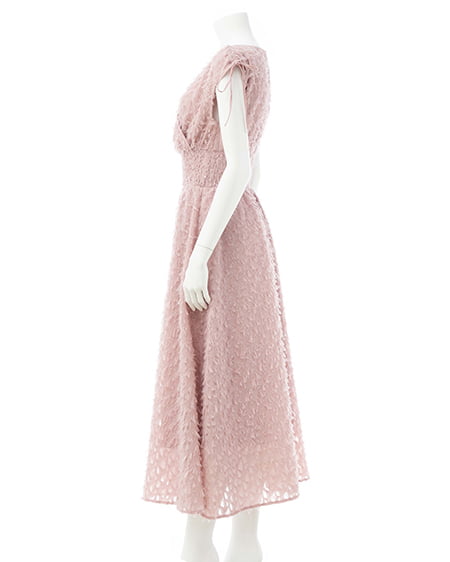 INGNI（イング） ジャガードフリンジワンピース ﾋﾟﾝｸ