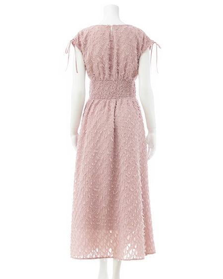 INGNI（イング） ジャガードフリンジワンピース ﾋﾟﾝｸ