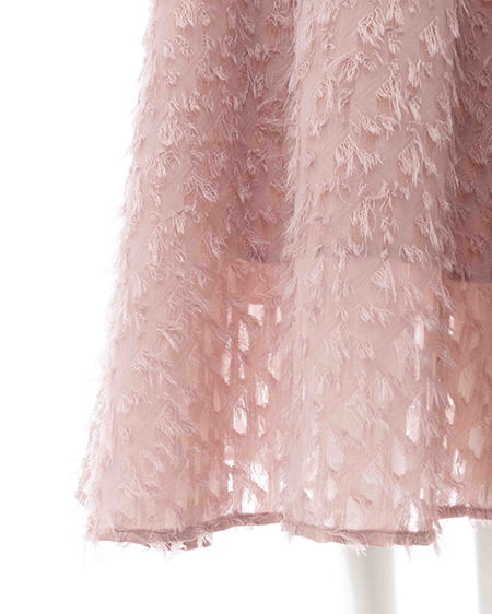 INGNI（イング） ジャガードフリンジワンピース ﾋﾟﾝｸ