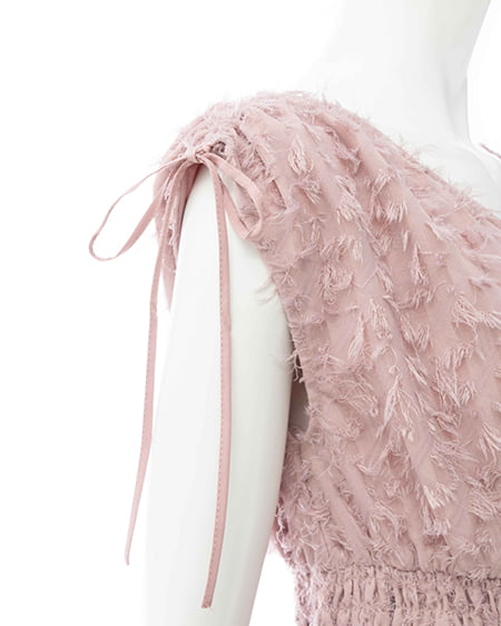 INGNI（イング） ジャガードフリンジワンピース ﾋﾟﾝｸ