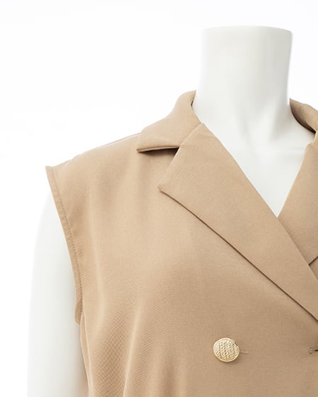 INGNI（イング） 金ボタントレンチワンピース ﾍﾞｰｼﾞｭ