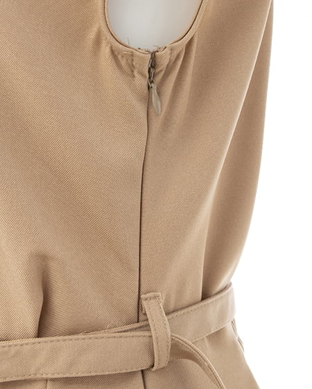 INGNI（イング） 金ボタントレンチワンピース ﾍﾞｰｼﾞｭ