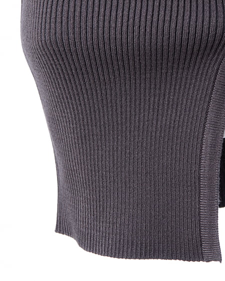 INGNI（イング） フロントホックニットカーディガン ｸﾞﾚｰ
