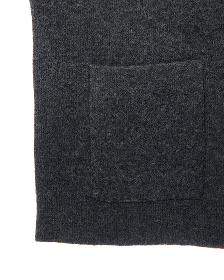 INGNI（イング） バイカラーニットカーディガン ﾁｬｺｰﾙｸﾞﾚｰ/ﾌﾞﾙｰ