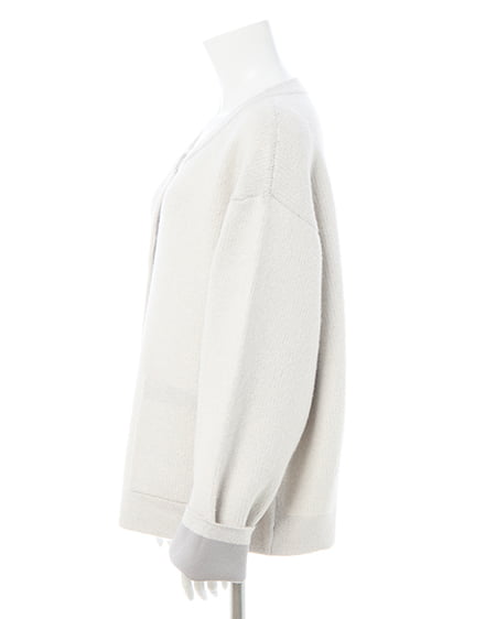 INGNI（イング） バイカラーニットカーディガン ｱｲﾎﾞﾘｰ/ﾗｲﾄｸﾞﾚｰ