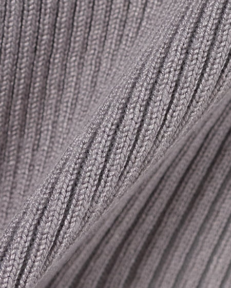 INGNI(イング) フロントギャザーVネックニットカーディガン ライトグレー