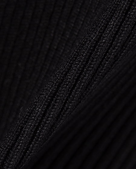 INGNI(イング) フロントギャザーVネックニットカーディガン クロ