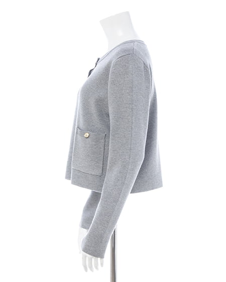 INGNI（イング） 金ボタンスポンディッシュニットカーディガン ｸﾞﾚｰ