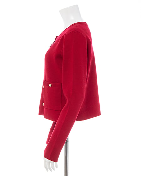 INGNI（イング） 金ボタンスポンディッシュニットカーディガン ｱｶ