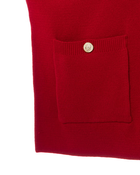 INGNI（イング） 金ボタンスポンディッシュニットカーディガン ｱｶ