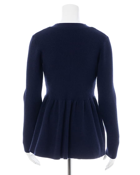 INGNI(イング) 金ボタンペプラムニットカーディガン コン