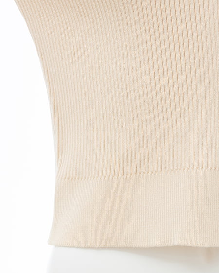 INGNI（イング） レースリブニットカーディガン ｱｲﾎﾞﾘｰ