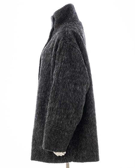 INGNI(イング) スタンドカラーシャギーコート ツィード