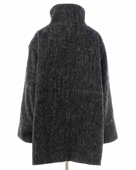 INGNI(イング) スタンドカラーシャギーコート ツィード