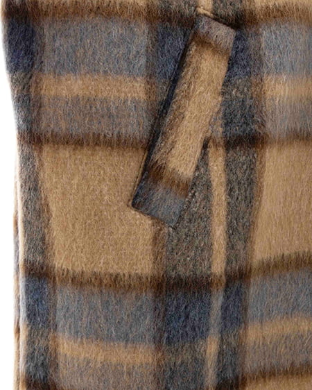 INGNI(イング) スタンドカラーシャギーコート チェック