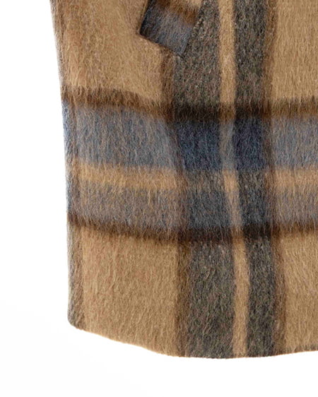 INGNI(イング) スタンドカラーシャギーコート チェック