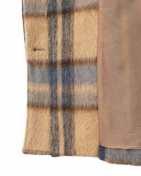 INGNI(イング) スタンドカラーシャギーコート チェック