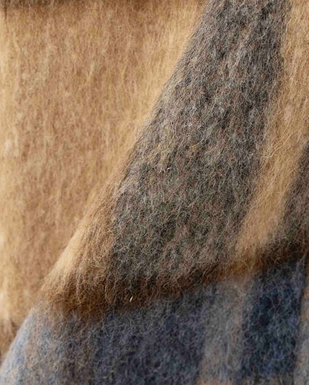 INGNI(イング) スタンドカラーシャギーコート チェック