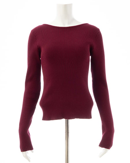 INGNI（イング） ボートネック袖金ボタンニット ﾎﾞﾙﾄﾞｰ