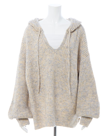 INGNI（イング） ルーズニットパーカー ｱｲﾎﾞﾘｰ