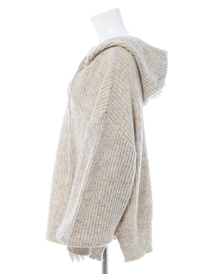 INGNI（イング） ルーズニットパーカー ｱｲﾎﾞﾘｰ