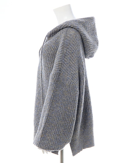 INGNI（イング） ルーズニットパーカー ｸﾞﾚｰ