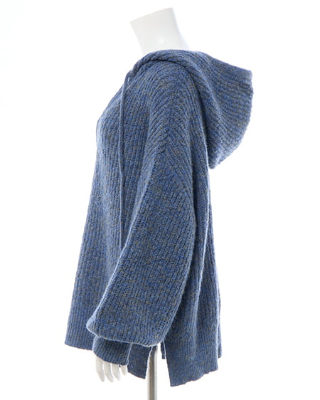 INGNI（イング） ルーズニットパーカー ﾌﾞﾙｰ