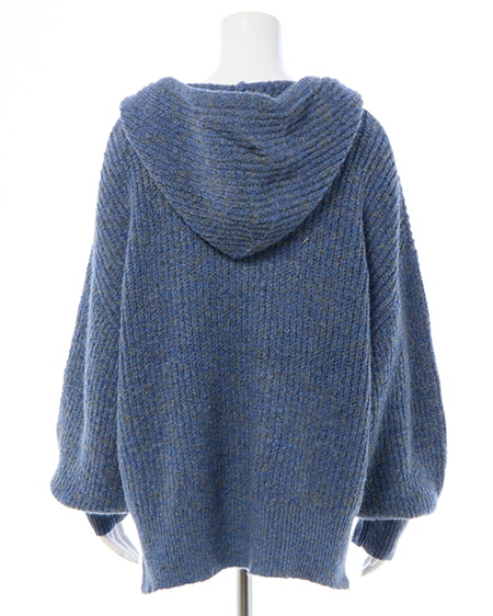 INGNI（イング） ルーズニットパーカー ﾌﾞﾙｰ