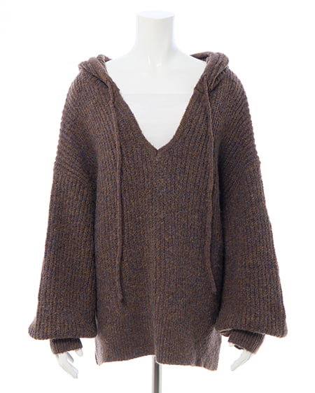 INGNI(イング) ルーズニットパーカー ブラウン