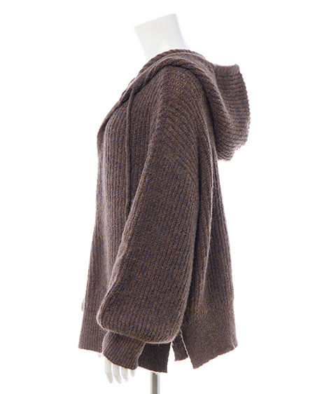 INGNI(イング) ルーズニットパーカー ブラウン